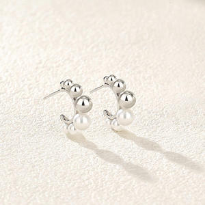 Fashion Jewelry For Women Fine Jewelry <b>Earing</b> Fashion Jewelry Set <b>Silver</b> 925 Jewelry Sterling <b>Silver</b> 925 Jewellery CircularPearl - Product Image 3