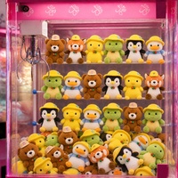 Peluche pingouin mignonne et douce de 8 pouces avec chapeau de soleil, prix de récompense pour jeu de grue d'arcade, fournie par le fabricant