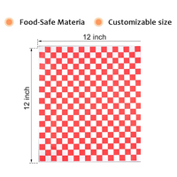 Papier ciré personnalisé pour l'emballage alimentaire, restauration rapide, hamburgers, sandwichs, barbecue, papier de protection anti-graisse et anti-huile pour assiettes