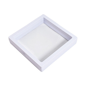 Square <b>Storage</b> <b>Box</b> 90x90mm White <b>Stackable</b> With Lid For Jewelry Desktop Display - Product Image 1