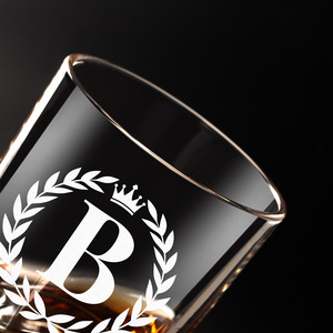 Cadeau de mariage personnalisé, ensemble de verres à l'<span class=keywords><strong>ancienne</strong></span>, gravure personnalisée, sans plomb, base épaisse, 350 ml, verre à spiritueux de luxe pour homme, père - Product Image 5