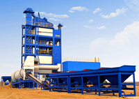 Centrale de mélange d'asphalte en continu 80t/h à tambour, contrôle PLC, moteur haute efficacité, mélangeur de bitume chaud pour recyclage