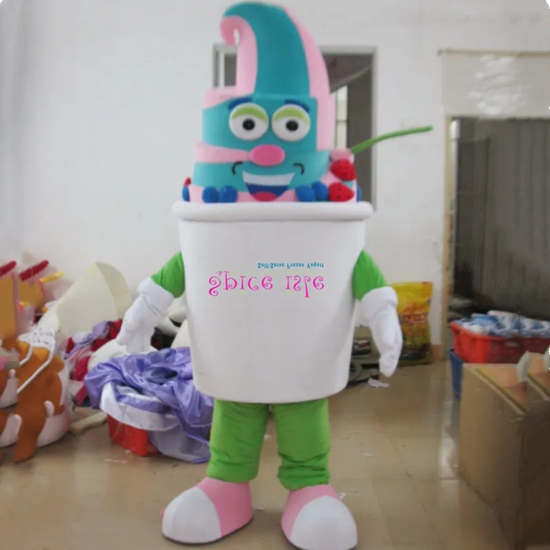 Hola yogurt mascot costume/ice creams mascot costume