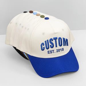 Gorra de Béisbol de 6 Paneles con Bordado de Logotipo Personalizado de Alta Calidad en 2 Tonos, Gorra de Béisbol de 5 Paneles con Logotipo en Relieve para Unisex - Product Image 6