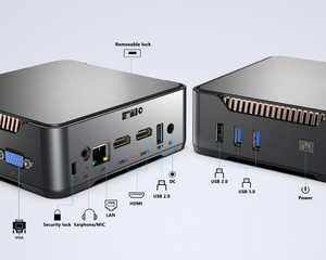 มินิเดสก์ท็อปพีซี 2025 N100 4 คอร์ 1LAN 2.5G สำหรับสำนักงาน รองรับ Win11 Win10 WIFI 512GB SSD DDR4 หลายรุ่น GK3 Quad Core Mini PC GK3 GK3 GK3 Qu - Product Image 1