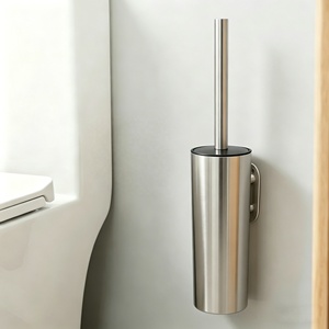 Accessoire de salle de bain moderne mural <span class=keywords><strong>mat</strong></span> <span class=keywords><strong>WC</strong></span> <span class=keywords><strong>brosse</strong></span> de toilette propre avec support porte-<span class=keywords><strong>brosse</strong></span> de toilette <span class=keywords><strong>suspendu</strong></span> pour salle de bain - Product Image 4