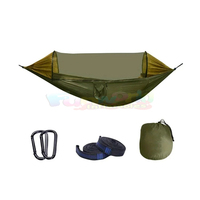 Robustes 3-in-1 2-Personen-Camping-Hängematte für den Außenbereich Leichtes hängendes Schaukel bett mit Moskitonetz-Wander wandern aus starkem Seil