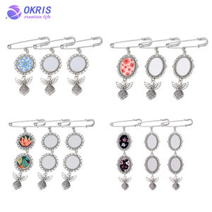 Beliebte Blanko-Sublimations-Metallbrosche, Blumenstrauß-Anhänger und Abzeichen, Persönlicher Hut-/Blumenstrauß-Anhänger für Hochzeit/Abschlussgeschenk/Dekoration - Product Image 2