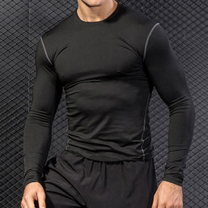 Erkek egzersiz seti spor kısa kollu üst kısa pantolon uzun taban katman Legging koşu atletik giyim spor seti - Product Image 4