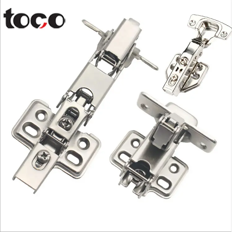 Toco vendita calda Hardware raccordo nascosto in acciaio inox chiusura morbida porta dell'armadio del bagno cerniera spazzolata ss