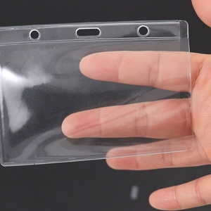 FOSKA Paquete de 100 Porta Identificaciones Médicas Horizontales de Plástico Transparente a Prueba de Agua <span class=keywords><strong>para</strong></span> Conferencias, Convenciones, Oficinas y Escuelas - Product Image 5