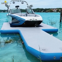 Dock gonflable en forme de Y pour jet ski, multi-usages, pour le stationnement de jet ski et de bateaux, pont flottant