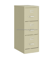 Mobilier de bureau moderne Classeur en métal à 3 compartiments Armoire de rangement en acier à grand espace