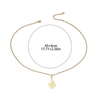 Nouveau Collier Pendentif Simple Ya Rab Musulman Islamique Arabe en Acier Inoxydable 316L Plaqué Or, Bijou de Mode, Vente en Gros, Cadeau de l'Aïd