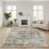Tapis d'intérieur personnalisé lavable, tapis de sol doux imprimé vintage pour chambre à coucher, tapis persan pour salon