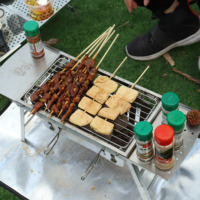 Barbecue portable pliable en acier inoxydable pour extérieur, idéal pour le camping et la vente en gros