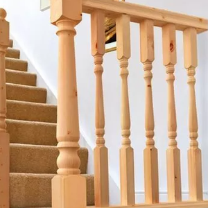 Decoración de diseño personalizado de buena calidad, <span class=keywords><strong>pilar</strong></span> de escalera de madera tallado, moderno, balaustres para escaleras - Product Image 2