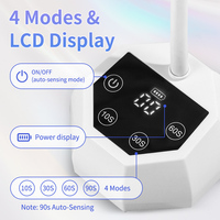 Vente flash Lampe à ongles UV LED sans fil professionnelle de bureau rechargeable à gel UV, 9 LED, induction automatique