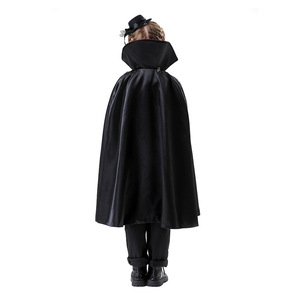 Disfraz de vampiro para niños, capa roja, traje negro, disfraz de Halloween para niños - Product Image 5