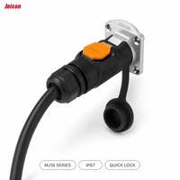 Connecteur Circulaire Métallique Étanche MJ16 UL94-V0 IP67, Prise Aviation Mâle/Femelle à Montage sur Panneau pour Équipement de Batterie Extérieur