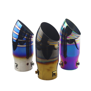 63mm Stainless Steel <b>Car</b> Exhaust Pipe Modification Tail Throat End Tail Pipe Outlet Universal Tail Pipe - Product Image 1