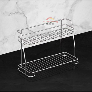 Stainless Steel <b>Desktop</b> Storage Rack 2 Tier Makeup Organizer Bathroom <b>Shelf</b> For Cosmetics And Sundries - Product Image 1