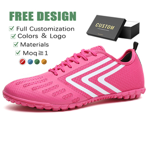 Crampons <span class=keywords><strong>de</strong></span> football d'intérieur personnalisés à quantité minimale <span class=keywords><strong>de</strong></span> commande bas Design mode <span class=keywords><strong>rose</strong></span> professionnel hommes et femmes Football chaussures <span class=keywords><strong>de</strong></span> sport personnalisées - Product Image 1