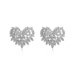 Dylam <b>Top</b> End Fine Jewelry Women Solid Sterling Silver Rhodium Plated Cluster Heart Shape Lab Diamond 5A Zirconia Stud <b>Earrings</b> - Product Image 1