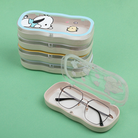 Étui à lunettes en plastique mignon de style dessin animé, boîte à lunettes portable, étui à lunettes pour enfants, étui à lunettes en plastique avec impression personnalisée, étuis à lunettes de soleil