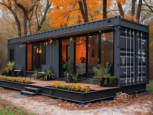 Maison préfabriquée de luxe en conteneur maritime, bureau de jardin moderne préfabriqué, studio insonorisé pour jardin, hôtel, mini-villa avec salle de bain - Product Image 2