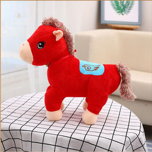 OEM cavallo <span class=keywords><strong>rosso</strong></span> della mascotte del fumetto farcito peluche piccolo giocattolo - Product Image 6