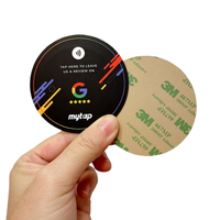 Etiqueta adhesiva epoxi NFC, tarjeta de menú de mesa RFID, código QR, redes sociales, NFC, revisión de Google, placa epoxi