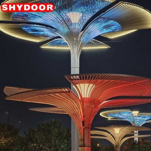 SHYDOOR Grande Scultura Circolare in Acciaio Inossidabile per <span class=keywords><strong>Rotonda</strong></span>, Scultura Edificio Monumentale Urbano, Design Popolari Personalizzabili - Product Image 1