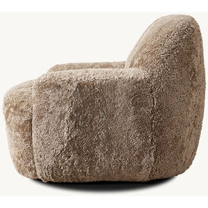 Высокое качество, современные пушистые роскошные диваны для гостиной, стильные комнатные, мебель из шерсти, вращающееся кресло - Product Image 3