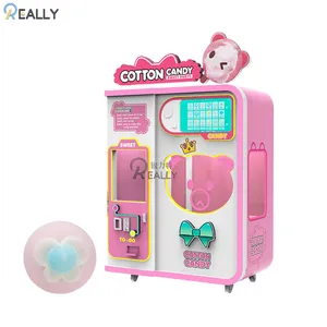 2024 NEW Very Sweet Cotton Candy Making Vending Machine Automatic Cotton Candy Vending Machine