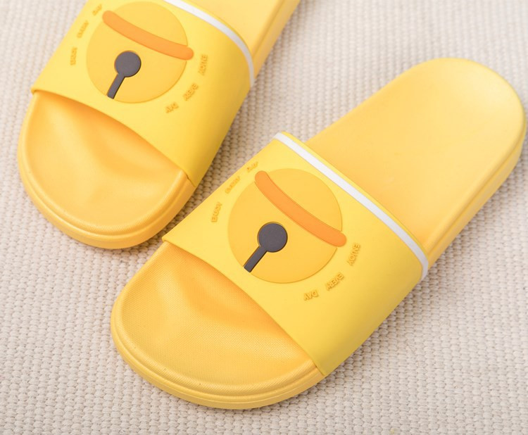 Summer Beach Flip Flops Bathroom Flat Sandals PVC Outsole Non-slip Slides Slippers for Women