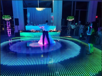 ADZ Mirror Party Stage Light up Dancing Floor Azulejos Boda al aire libre 3D Magnetic Led Dance Floor