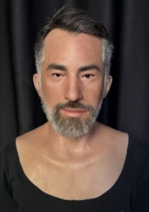 Masques de fête réalistes et écologiques réutilisables pour hommes avec cheveux, masque de tête en silicone réaliste, masque d'Halloween, accessoires de cinéma pour acteurs - Product Image 2