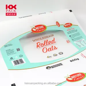 Machine Auto Pack Filmrolle Kunden spezifisch bedruckte Hafer verpackungs folie Laminierte Kunststoff verpackungs rolle für Lebensmittel verpackungen