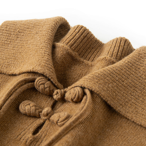 Personnalisé Nouveau Style Chinois Gland Grenouille Bouton Col Rabattu Femmes Haut En Tricot - Product Image 6