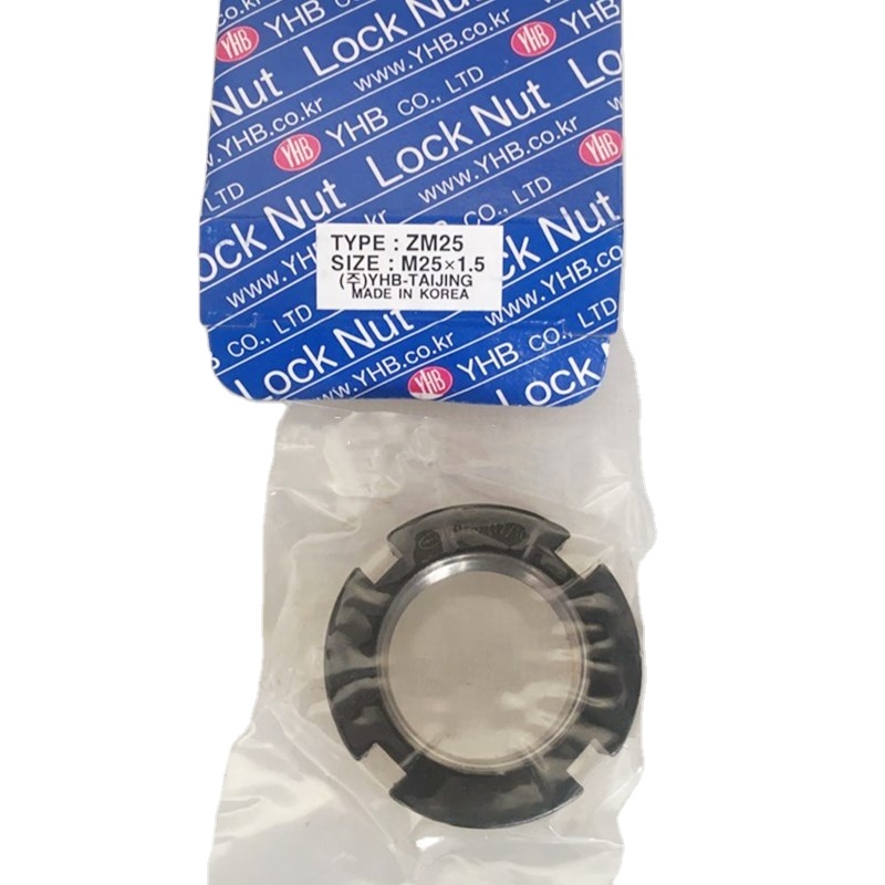 Korea YHB High Precision Flanged Lock Nut ZM25X1.5, Ideal for