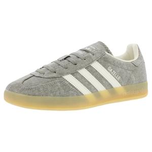 Chaussures Adidas Gazelle Indoor pour femme, couleur Silver Pebble Off White Gum 3, style marche - Product Image 1