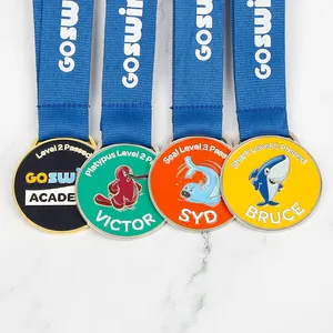 Medallas personalizadas de fútbol, Taekwondo, baloncesto, fútbol, correr, baile, Maratón, Metal