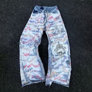 DiZNEW Jeans en denim grande taille, faible MOQ, personnalisé, décontracté, premium, élégant, multicolore, fil de jean, Uomo 14 oz - Product Image 1