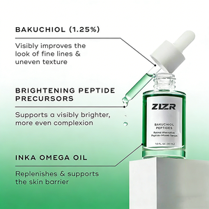 Sérum pour le visage infusé de peptides Bakuchiol, lissant la peau, anti-âge, anti-rides, alternative aux peptides - Product Image 3