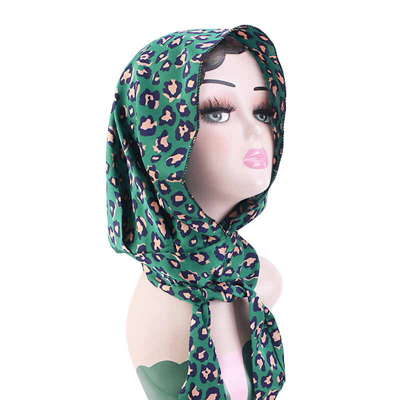 Colorful Pattern Design Silky Satin Pre Tied Head Wrap With Strap Turban  for Women