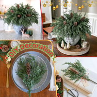 Semprotan Dekorasi Natal Pohon Pinus Cypress Buatan 43CM