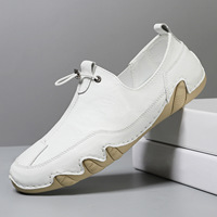 Mocassins décontractés tendance pour hommes grande taille en cuir véritable respirant à enfiler coupe basse, modèle Octopus, pour le commerce transfrontalier