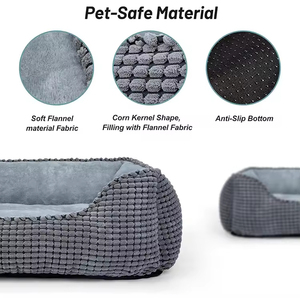 Wholesale Luxury Rectangular Eco-friendly Orthopedic <strong>Washable</strong> Sleep Aid Soft <strong>Non</strong> <strong>slip</strong> Household Cat <strong>Dog</strong> Pet Sofa <strong>Bed</strong> - Product Image 5