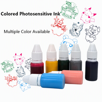 Encre de tampon photosensible colorée de petite capacité 10 ml YINDEHAO Factory, encre rouge pour tampon, mini encre de recharge pour tampon flash